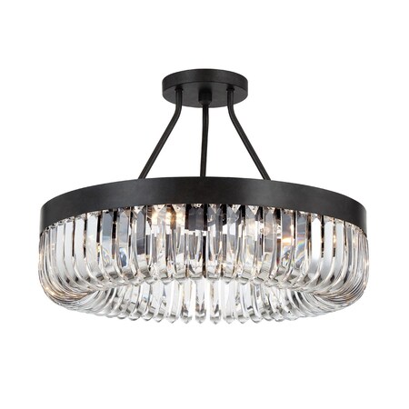Crystorama Alister 8 Light Charcoal Bronze Ceiling Mount ALI-B2008-CZ_CEILING